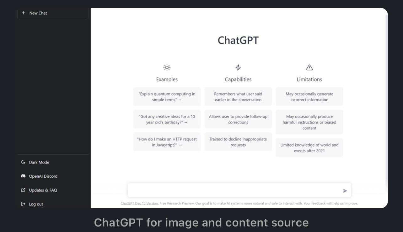 ChatGPT to augment content writing